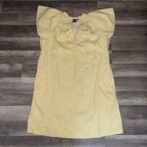 ‼️NEW‼️GAP Oversized Yellow/White Dress ⭐️SIZE SMALL TALL⭐️
